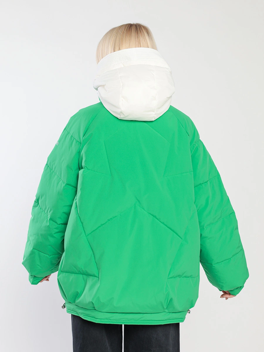 Куртка зеленого цвета на утеплителе LITHERMO с манишкой